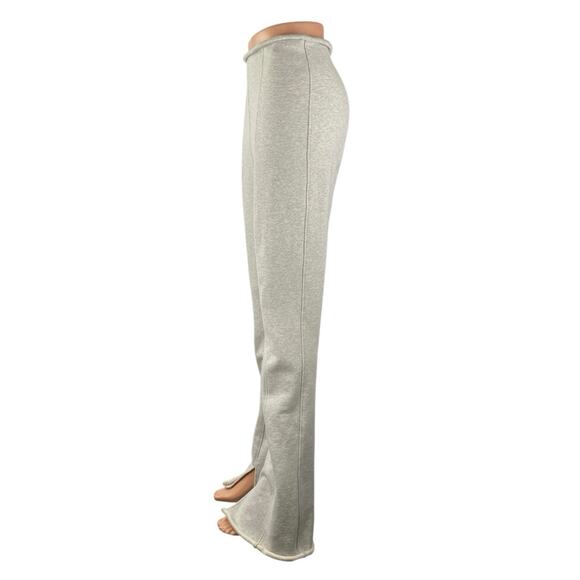 Alexander Wang Women's Gray High Rise Flare Bootcut Bell Bottom Trousers Pants M - Picture 2 of 4